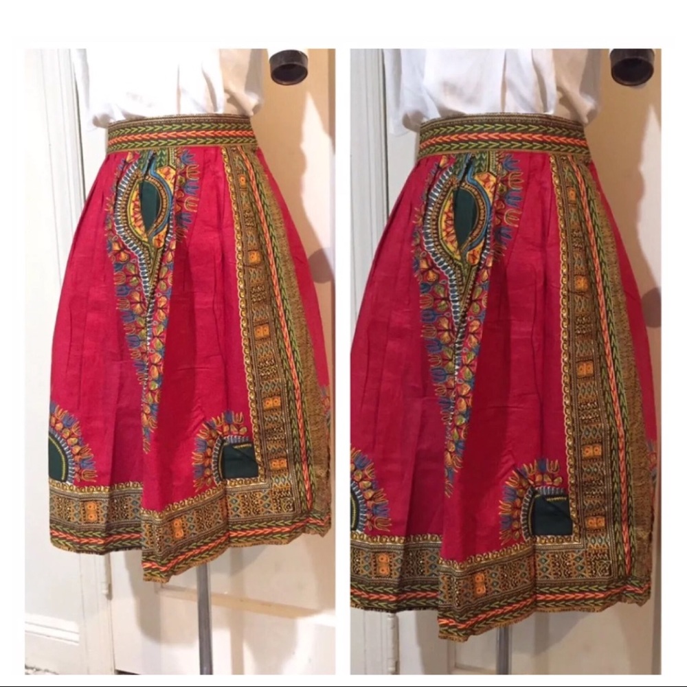Dashiki mini skirt medium size